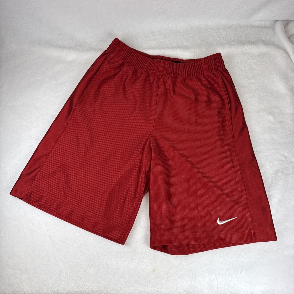 Nike Basketball Shorts Dazzle Shiny Red Mesh Men's S Vintage Y2K 90's